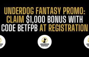 โปรโมชั่น Underdog Fantasy โบนัสสูงสุด $1,000 วันนี้!