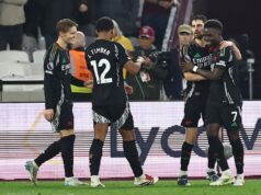 อาร์เซนอลถล่มเวสต์แฮม 5-2 ขึ้นที่สองพรีเมียร์ลีก