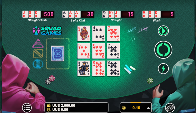 Squad Games โดย Gameplay Interactive – แอคชันโป๊กเกอร์เดิมพันสูงพร้อมการแข่งขันแบบทีม