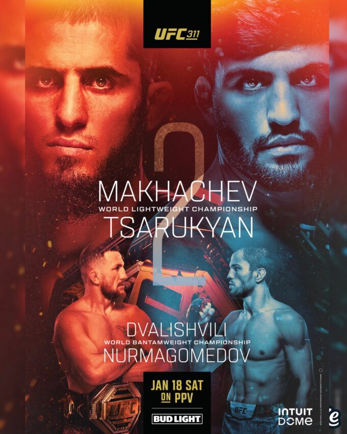 UFC 311 ศึกเดือด มาคาเชฟ vs ซารูคยาน 18 ม.ค. 2025