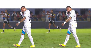 เนย์มาร์เจ็บซ้ำ เกมฉลองนัดที่ 100 กับซานโตส