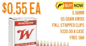 โปรโมชั่นพิเศษ! กระสุน Winchester 5.56mm XM193 600 นัด