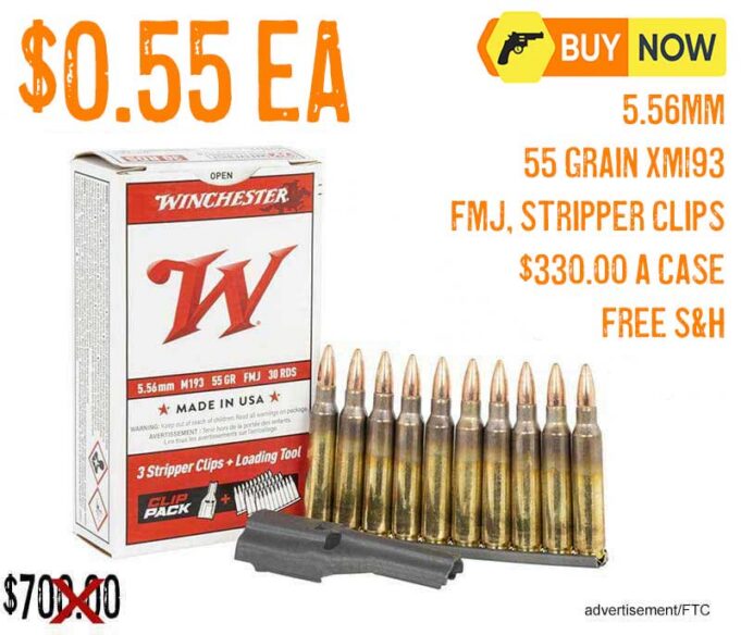 โปรโมชั่นพิเศษ! กระสุน Winchester 5.56mm XM193 600 นัด