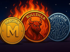3 เหรียญพรีเซลล์เด่นปี 2025: MAGAX, BullZilla, BlockDAG
